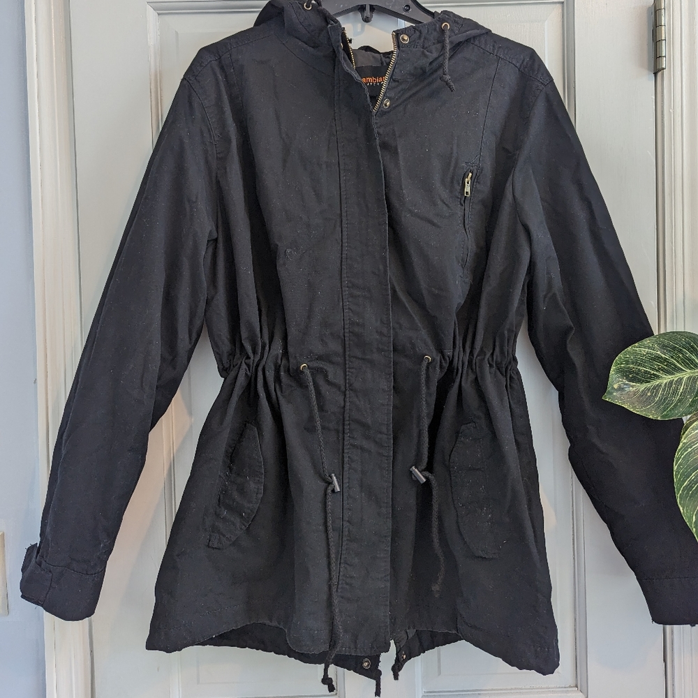 Black Utility Hooded Jacket Size 3X